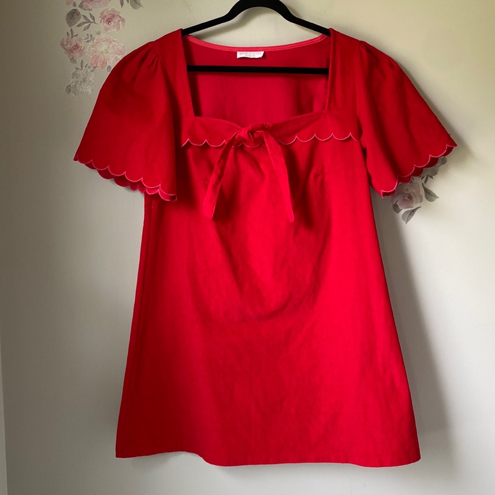 Smith & Quinn Red Corduroy Scallop Hem Dress - Size XL
